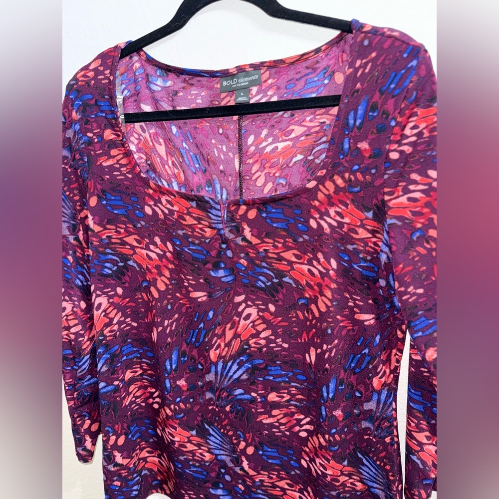 BOLD elements Women's Vibrant Long Sleeve Top- Size Large‎ - Picture 2 of 7